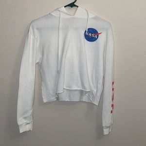 NASA long sleeve crop top